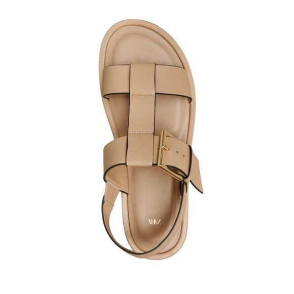 Zara Tan Strapy Platform sandals With Buckle Women's US size 9 (40) NWT - Picture 3 of 13